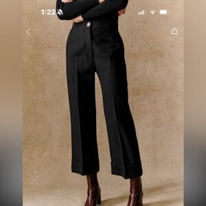 Damon Black Tailored Trousers High-Waisted